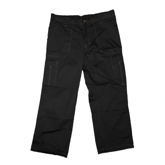 Carhartt Classic Fit Ripstop Boot Cut 8 Pocket Cargo Pants Black NWT Med Short - Picture 1 of 5